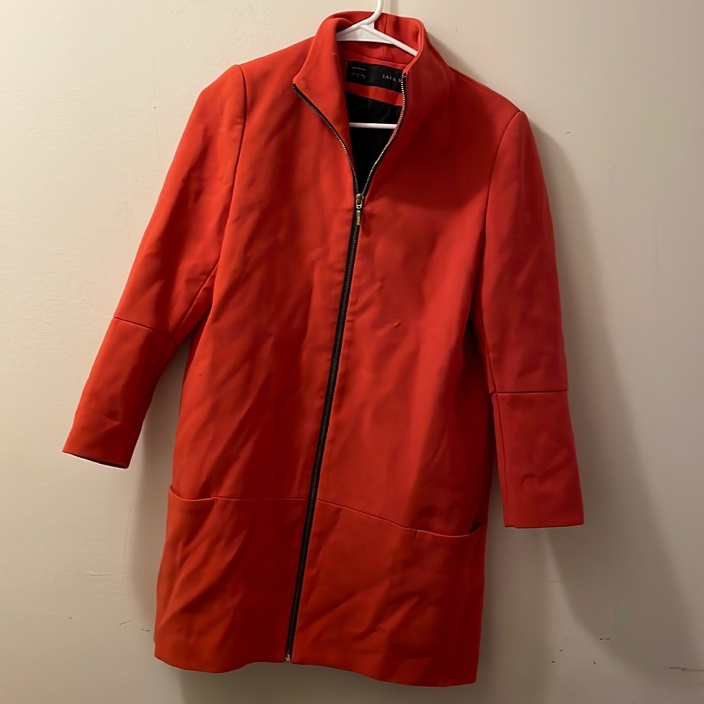 Zara Basics orange jacket size medium